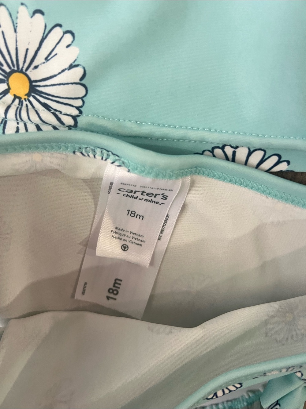 Carter's Mint Daisy Long-Sleeve Rashguard Set - Picture 3 of 3